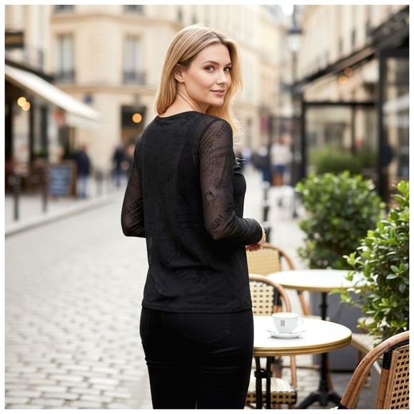 Only Hearts Women’s Long Sleeve Dress with Crew Neck. Black. M/L - Picture 11 of 12